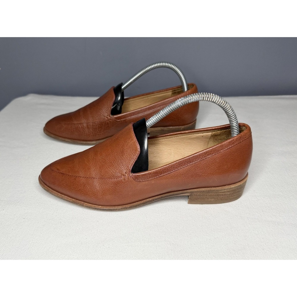 Madewell Frances Loafers Shoes Womens 7.5 Brown Leather Pointed Flats Slip On